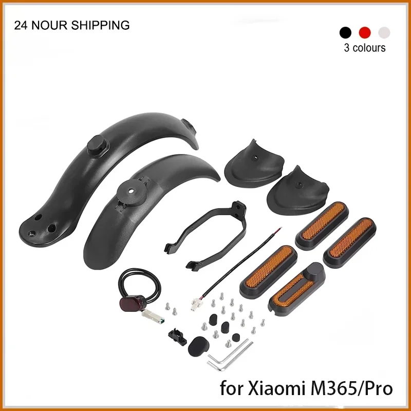 

Electric Scooter Fender With Taillight For Xiaomi M365/Pro Brake Light With Front Rear Mudguard Fishtail Shape Retaining Water