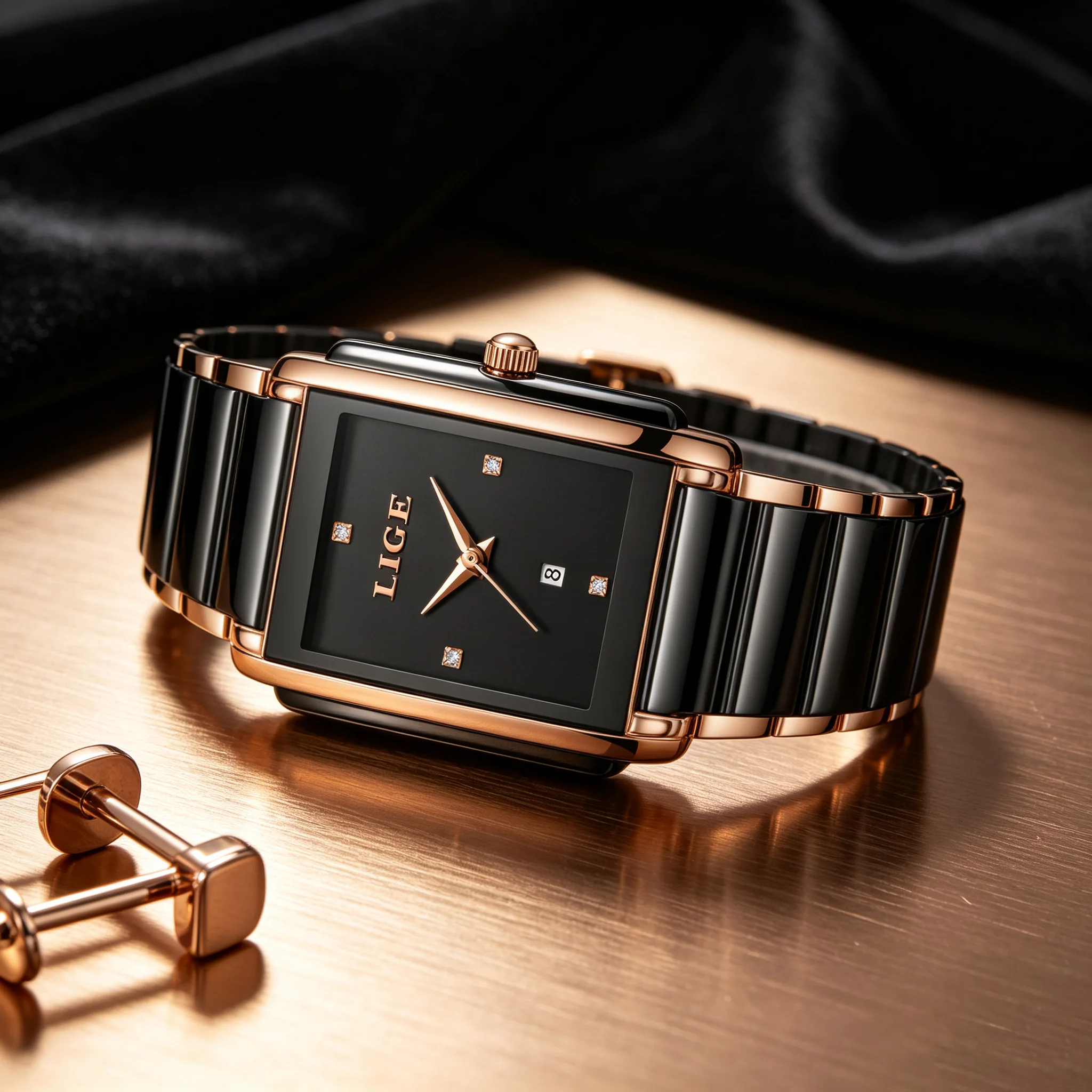 LIGE Fashion Elegant Women's Watches Full Ceramics Strap Luxury Ladies Bracelet Quartz Watches for Women Gifts Reloj Mujer+Box