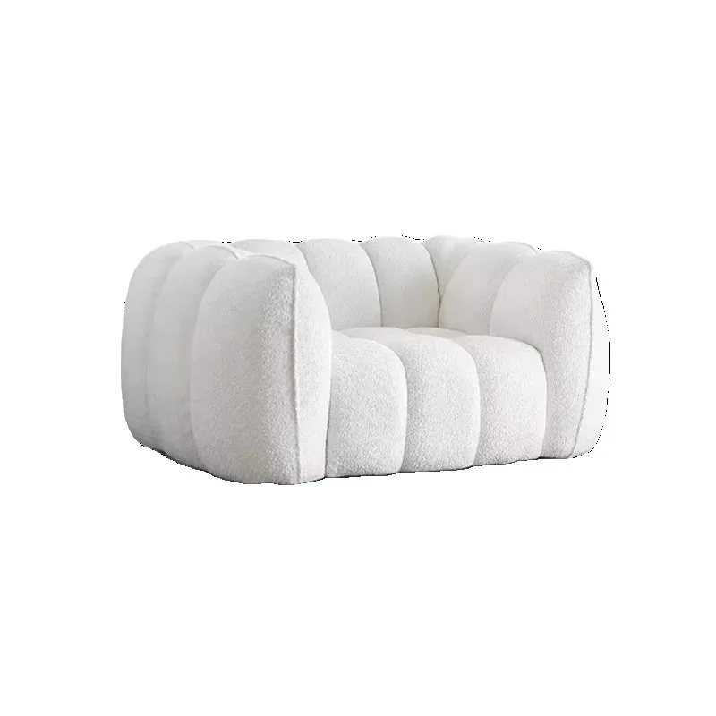 Single sofa French cream style fabric living room double person leisure sofa