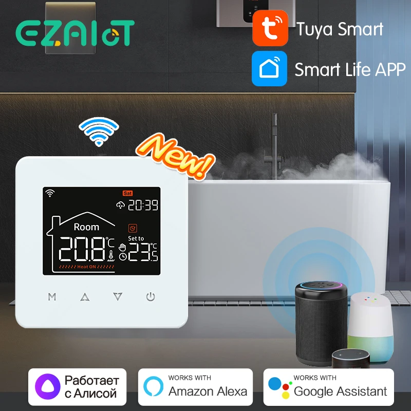 

WiFi Warm Floor Heating Thermoregulator Tuya Smart Temperature Heater Controller Thermostat for Home Water Electric Gas Bolier