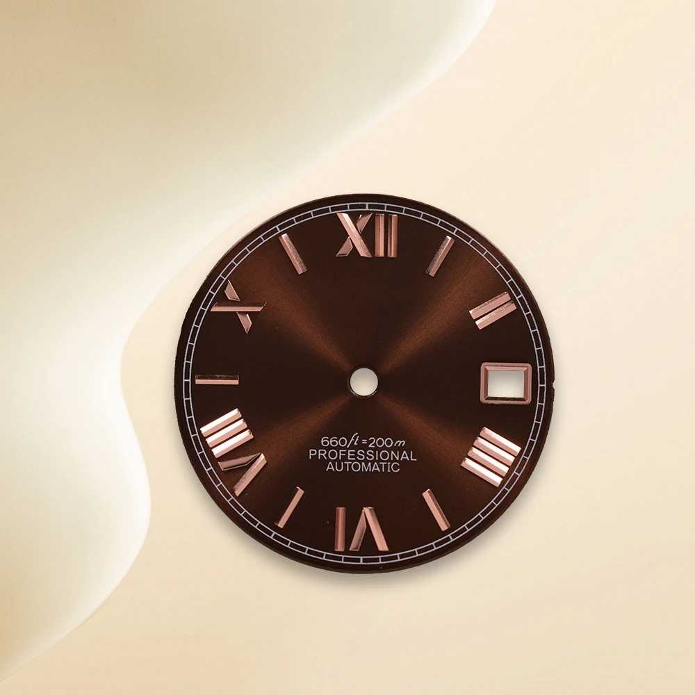 28.5mm logotipo s roma mergulhador 200m nh35 dial para nh35/nh36/4r/7s movimento de alta qualidade sunray dial relógio modificação acessórios