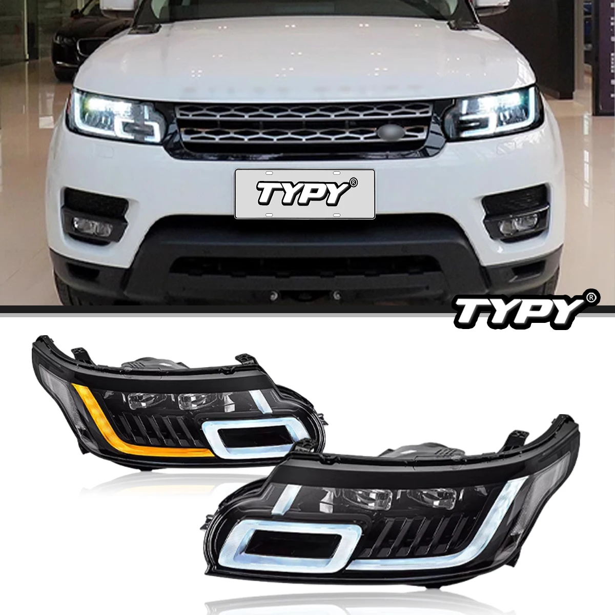 

TYPY Car Headlights For Range Rover Sport 2013-2018 LED Car Lamps Daytime Running Lights Dynamic Turn Signals Car Accessories