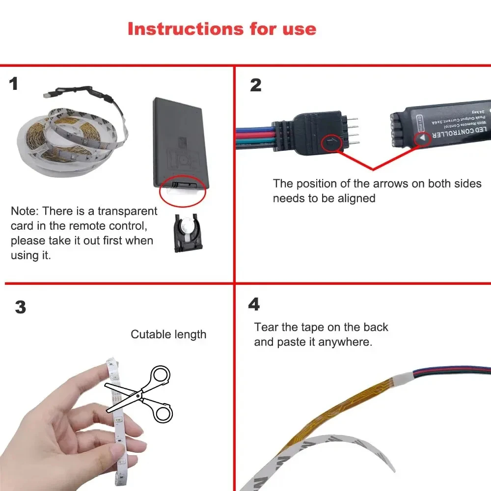 10 M/15 M/20 M USB LED Strip Light 2835 RGB Remote Control Elastyczna lampa Taśma Światła Wstążka TV Ekran stacjonarny Dioda podświetlenia