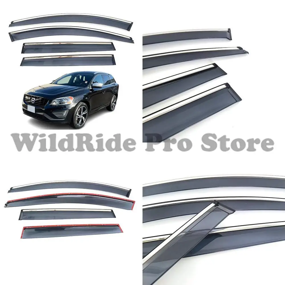 

1 комплект, подходит для Volvo XC60 2009-2017 годов, дефлекторы от дождя, защита от дождя, литьевые дождевые щитки