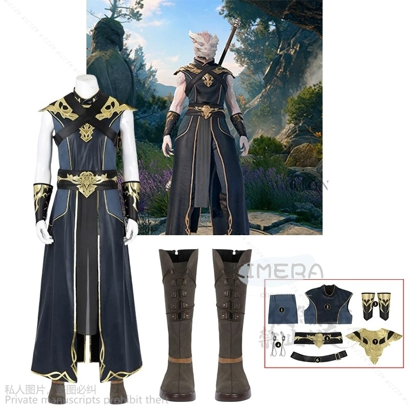 Shadowheart Cosplay Costume Baldurs Cos Gate 3 Warlock Robe Wavemothes Astarion Cosplays Adult Halloween Carnival Suit Shoes Cos