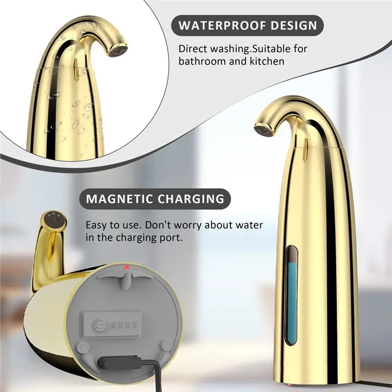 【ALLOWANCE】Automatic Water Dispenser Touchless, Hand& Dish Counter Top Electric Liquid Soap Dispenser With Sensor, Waterproof