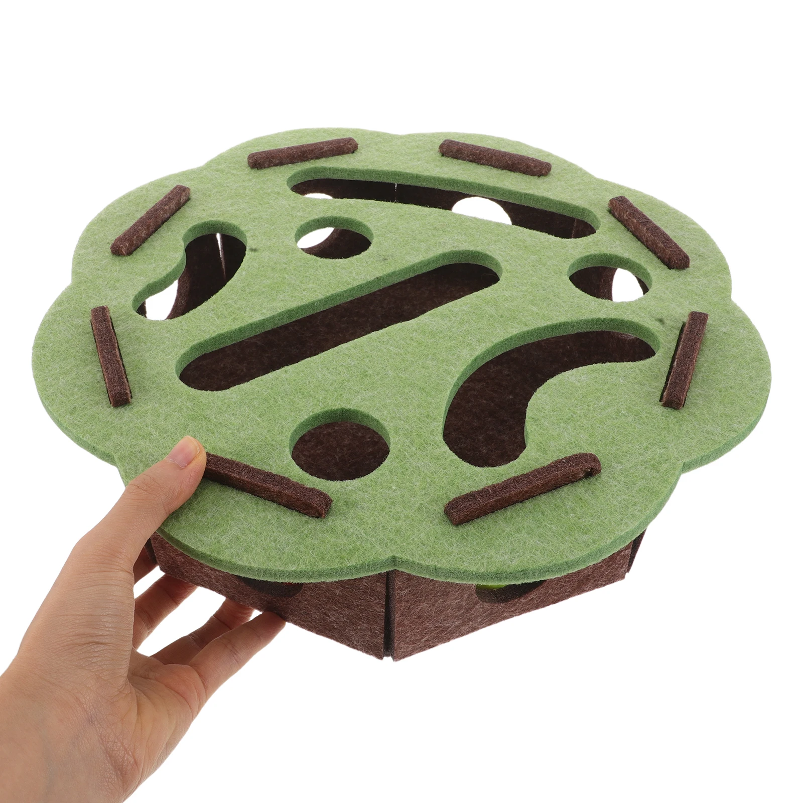 

2 set Interactive Cat Puzzle Box Felt Maze For Indoor Cats Kitten Self-Play Exercise Game Activity Center Cat Puzzle