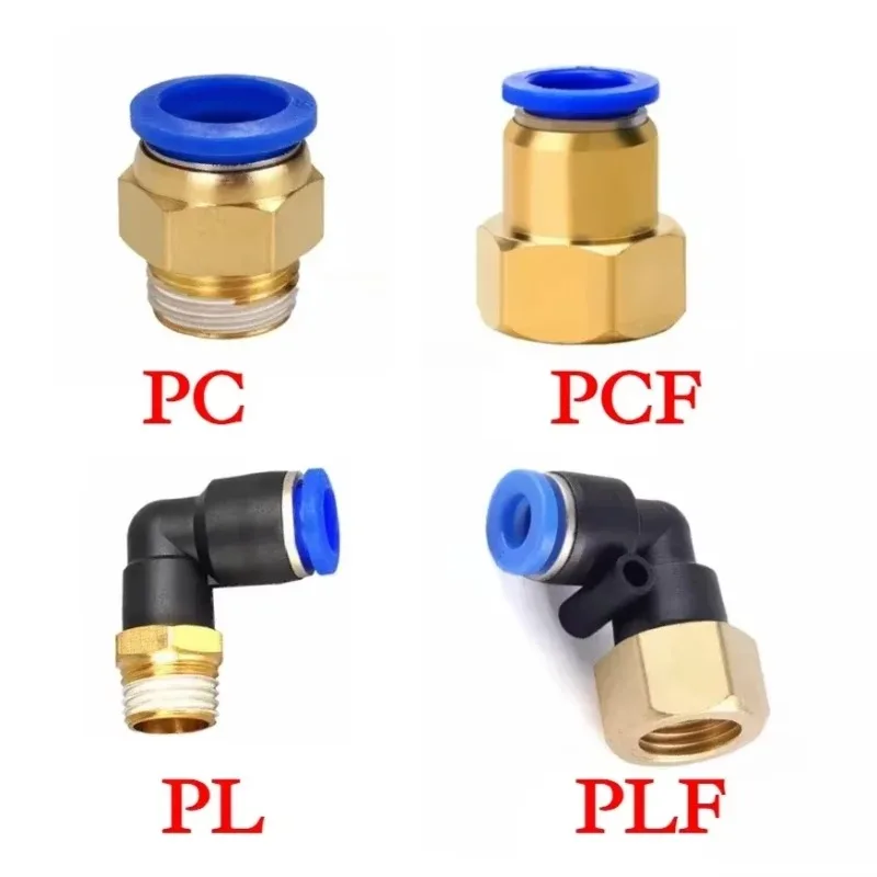 PC PCF PL PLF M5 1/8" 1/4" 3/8" 1/2" BSP 4 6 8 10 12~16mm Rurka pneumatyczna Złączka pneumatyczna Wtykowe złącze Szybkozłączka Kompresor