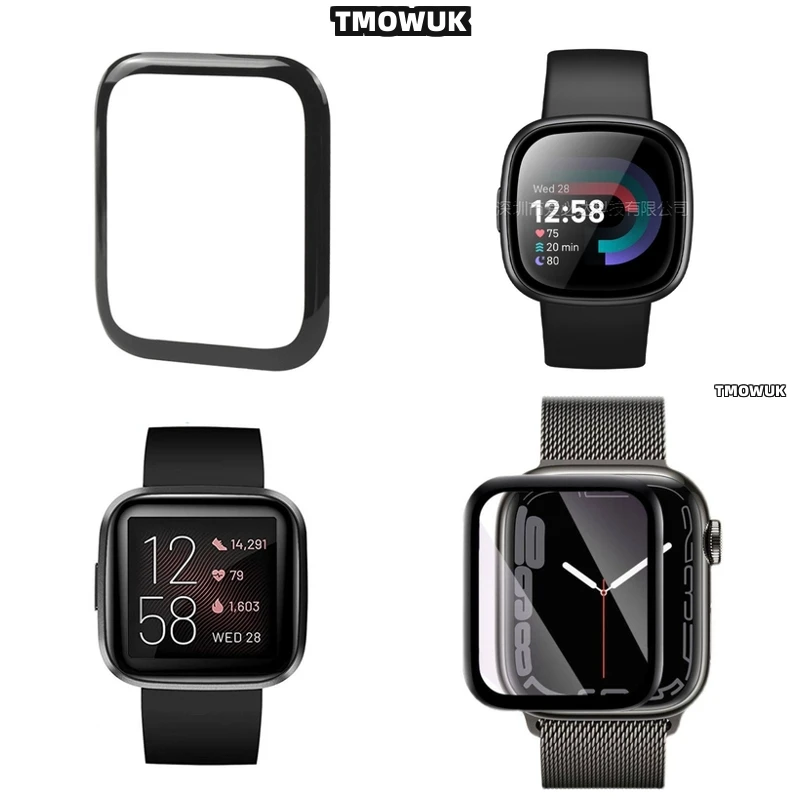 

For Fitbit Sense 2 Versa3 2 4 Inspire 3 Charge 6 5 Smooth Glide Screen Protector Dust Repellent Self-Adhesive Clear Cover