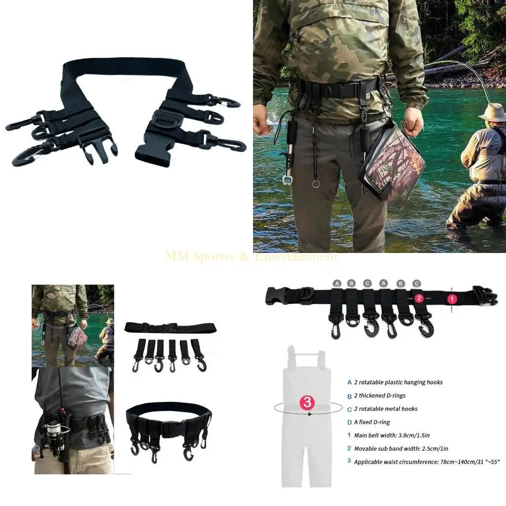 31be Taillengürtel Taillengürtel für Waderverstellbare Fischerei -Watgürtel -Nylon -Taillengurte