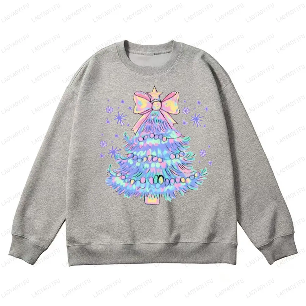 Lebendiges Weihnachtsbaum-Sweatshirt mit Schleife, schöne Mode, Weihnachten, Urlaub, Party, Hoodies, Geschenk, Damenbekleidung, Herbst-Winter-Tops