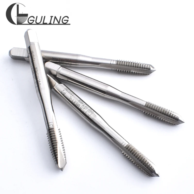 GULING HSSE-M35 JIS Standard Left Hand Spiral Pointed Tap M2 M2.5 M3 M3.5 M4 M5 M6 M8 M10 M12 Machine Screw Thread Taps