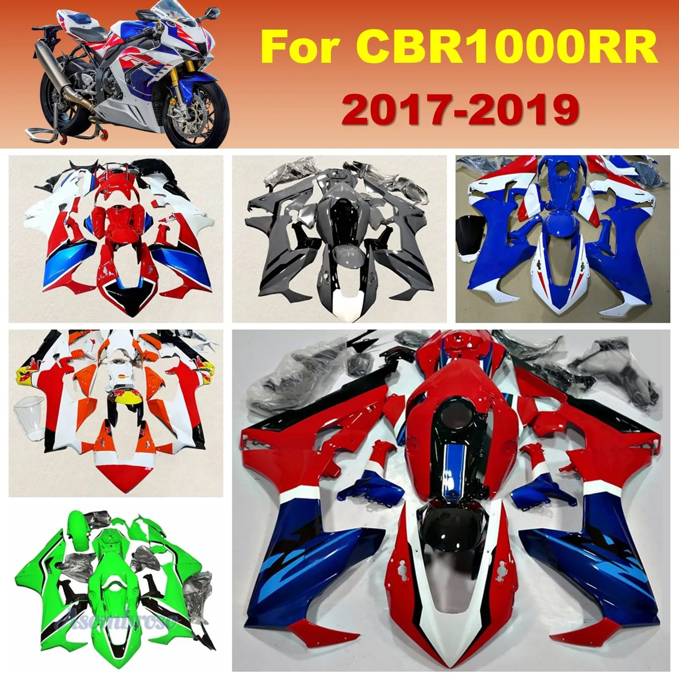 Motorcycle complete set fairings set for CBR1000RR 2017 2018 2019 CBR 1000 RR 17-19 CBR1000 Chinese OEM fairing kit