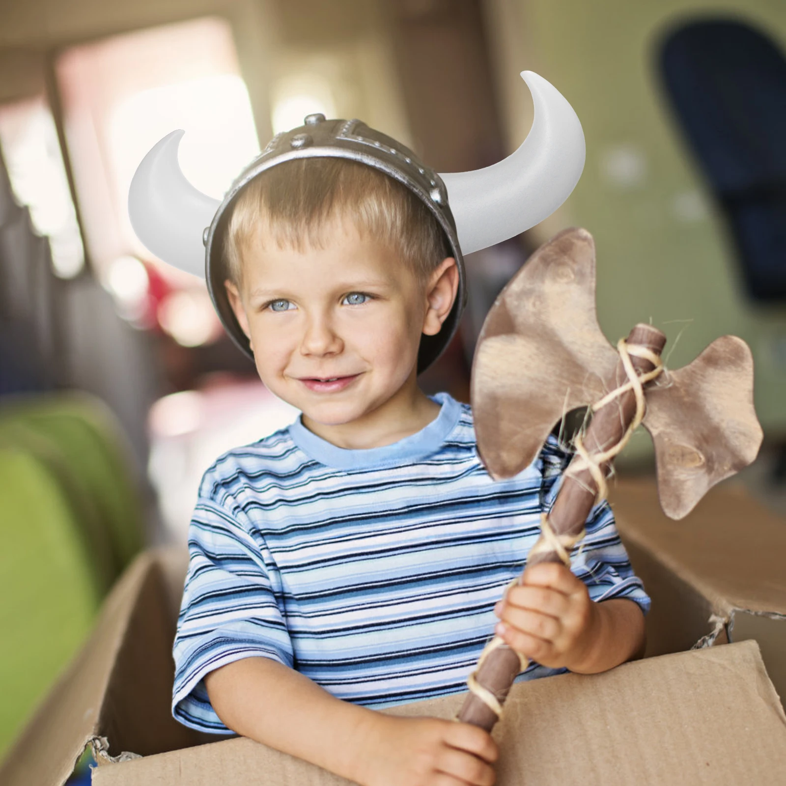 

4pcs Medieval Viking Party Hat For Halloween New Year'S Eve Themed Events Reusable Costume Accessory Festival Horn Hat