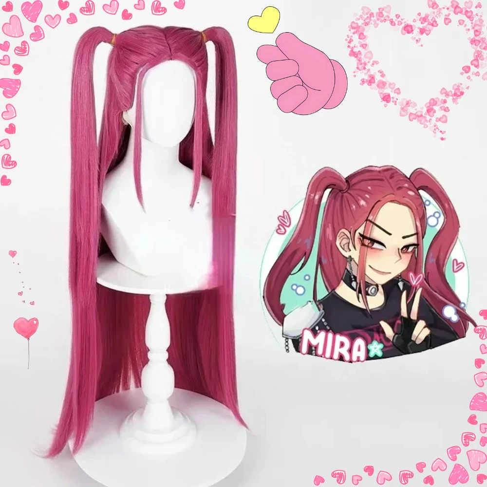 

hot sale Trendy Demon Hunter Wig Mira Pink Rumi Purple Role-playing Wig Popular Movies Anime Costume Wig for Kids & Adults