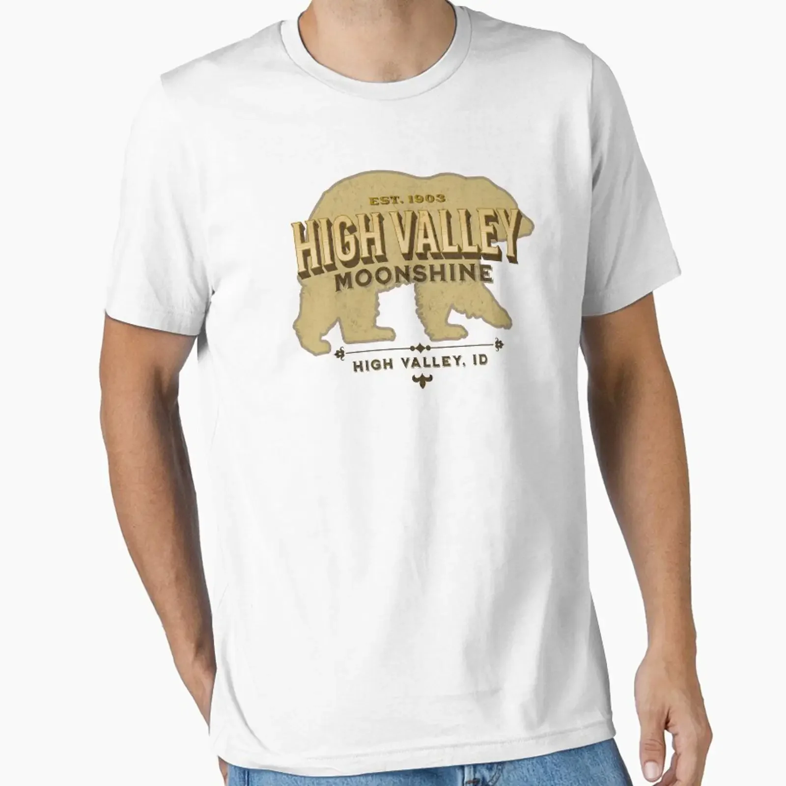 High Valley Moonshine T Shirt Essential vintage Washed Stretched Unisex designer clothes Comfortable Breathable