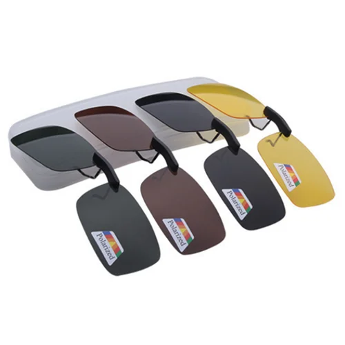 Imagen 1 del producto Gafas de sol polarizadas con Clip para pesca Unisex, lentes de visión nocturna para conducción cercana, Anti-UVA, Anti-UVB, Clip para gafas de sol de pesca