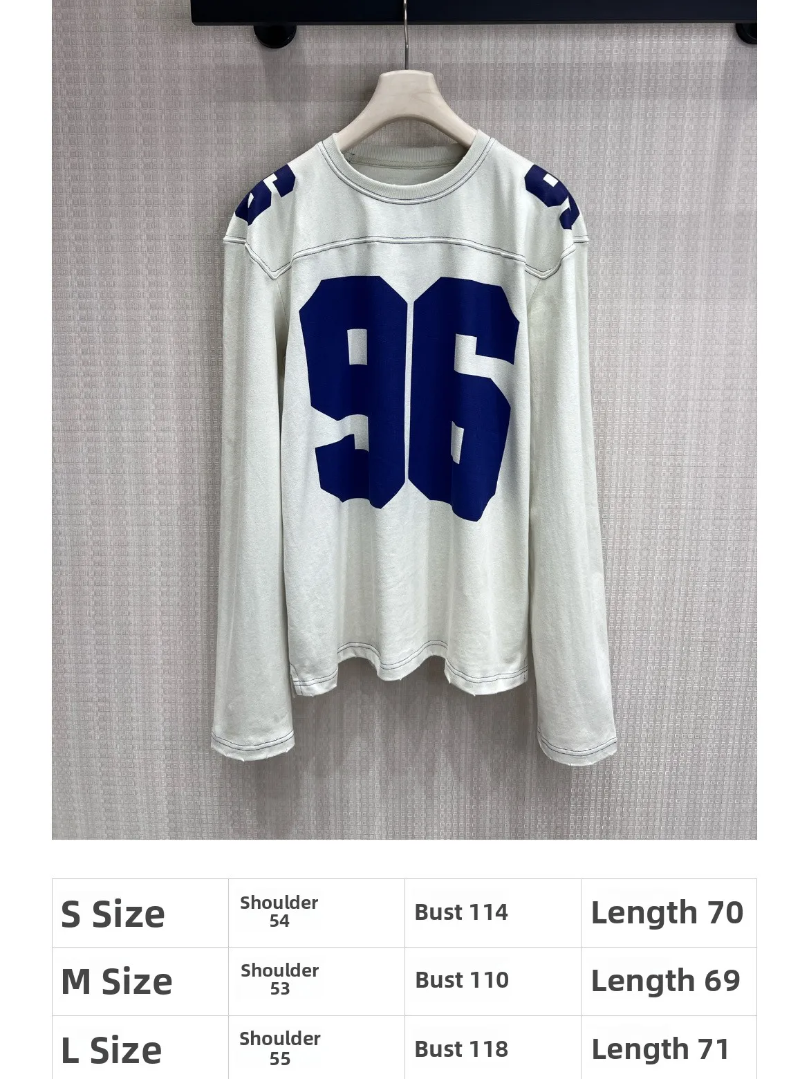 

Retro Style Long Sleeve T-Shirt Women's Loose Fit Letter And Number Print Slimming Age-Defying Versatile Cotton Sweatshirt