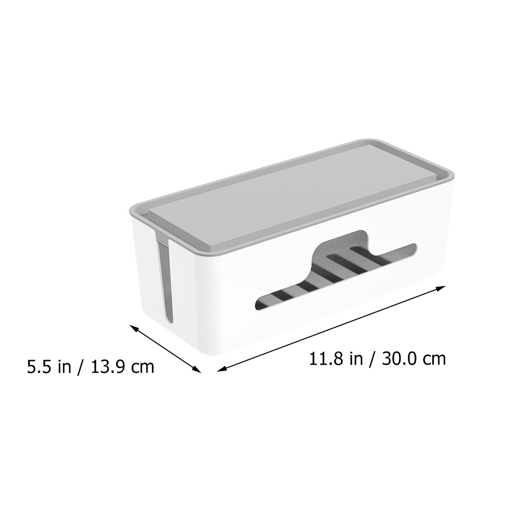 

Wire Insert Storage Box Plastic Cable Organizer Lightweight Work Desk Data Holder Container Household Cord Management for Kids