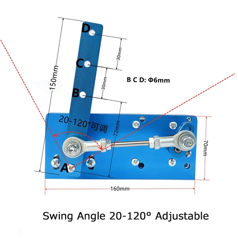 DC 12V 24V Gear Motor Automatic Wobbler Machine DIY Design DC Reciprocating Rocking Motor Swing Angle 20-120 Degree Adjustable