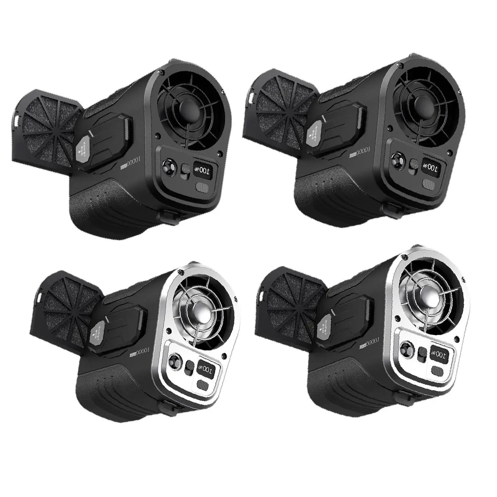 พัดลมแบบหนีบคาดเอวสำหรับพัดลมคล้องคอ, พัดลมพกพาพร้อมฟังก์ชั่นการชาร์จสำหรับขี่จักรยานปีนเขากลางแจ้งปีนเขาทำสวน