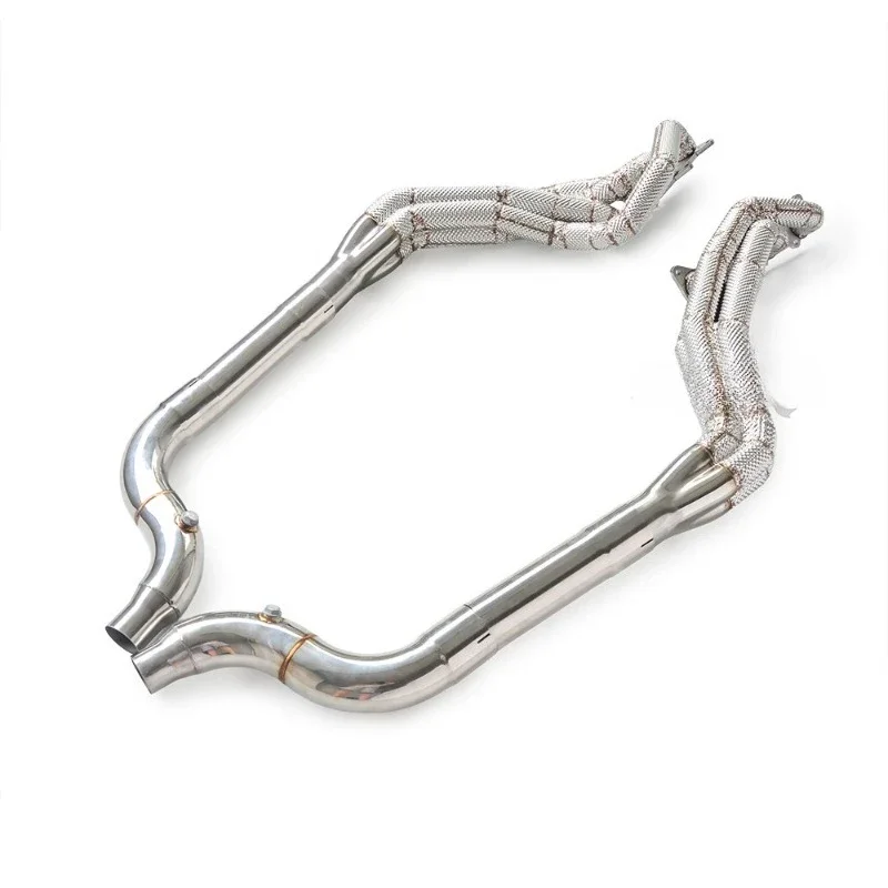 

For Ford Mustang 5.0L 2015-2024 Exhaust Manifold Insulated Manifold Stainless Steel Muffler
