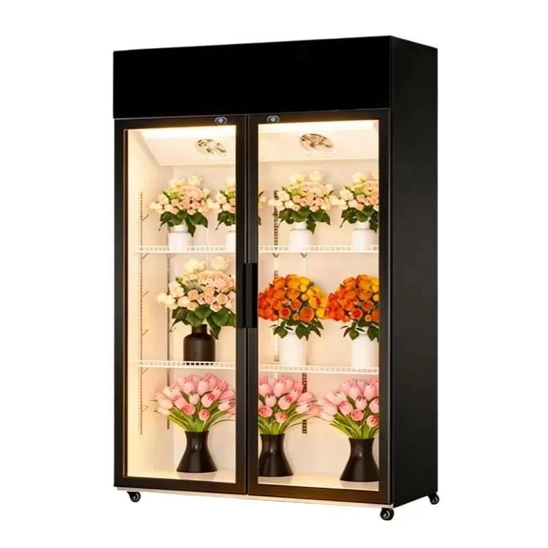 Glass Door Direct Cooling Flower Display Cabinet Digital Temperature Control Commercial Refrigerator for Hotel