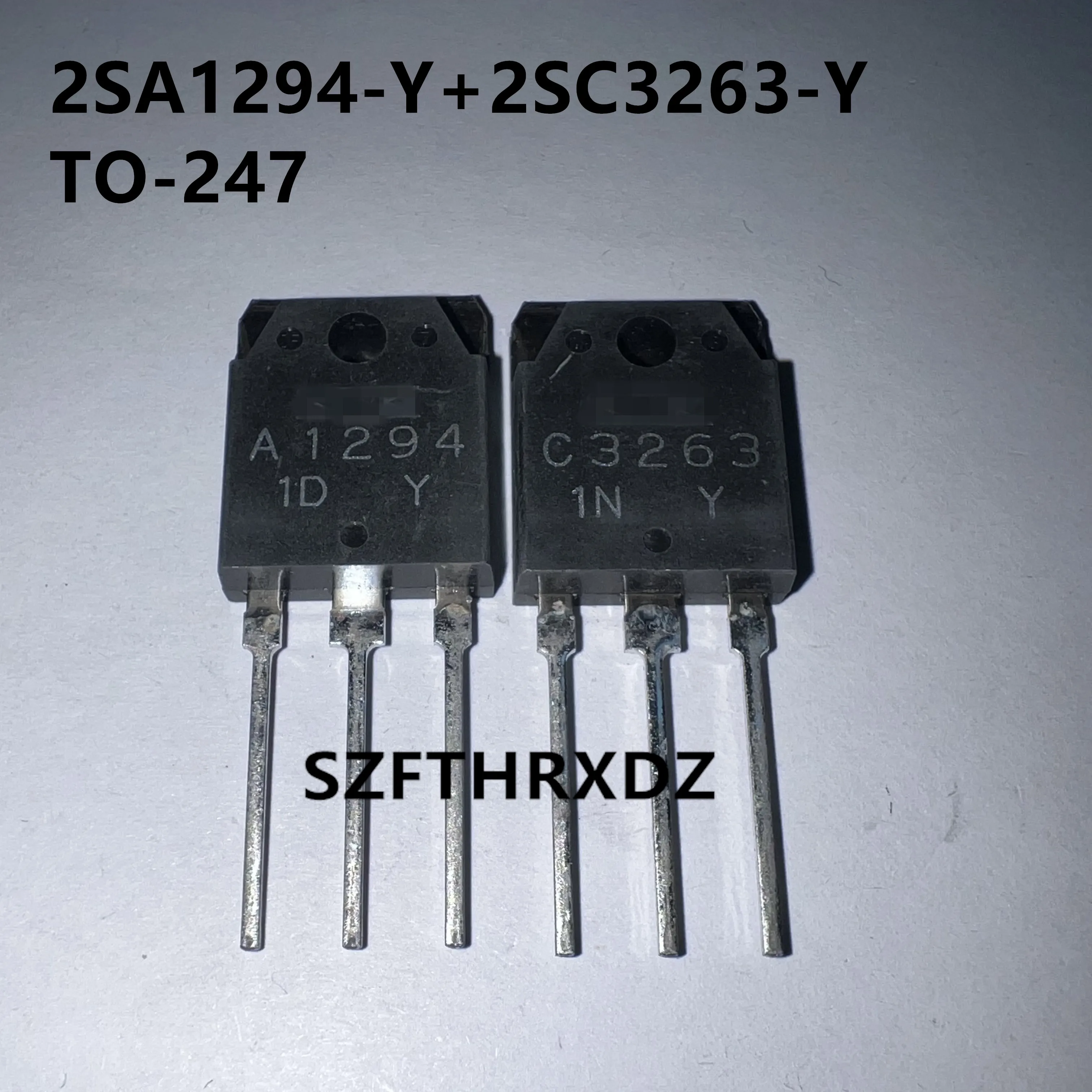 

SZFTHRXDZ 20pcs=10pair100% New Imported Original 2SA1294-Y 2SC3263-Y 2SA1294 2SC3263 A1294 C3263 TO-247 Audio Power Amplifier