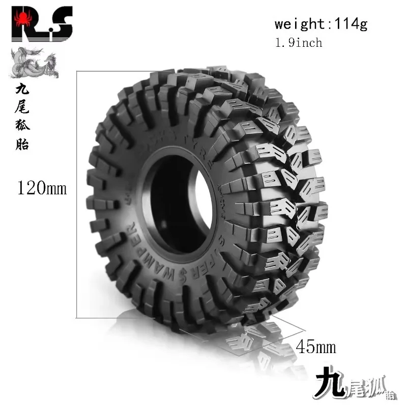 1.9-inch Universele Negen-Tailed Fox Foetus voor 1/10 RC Crawler Auto AXIALE SCX10 Traxxas TRX4 Defender Upgrade DIY Accessoires