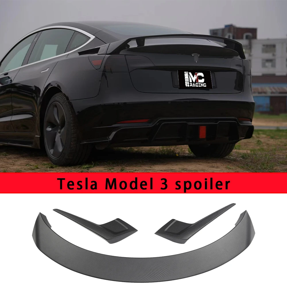 

For Tesla model 3 spoiler model 3 2018-2022 Rear Trunk Spoilers Knight style modified tail top wings Car Styling Accessories