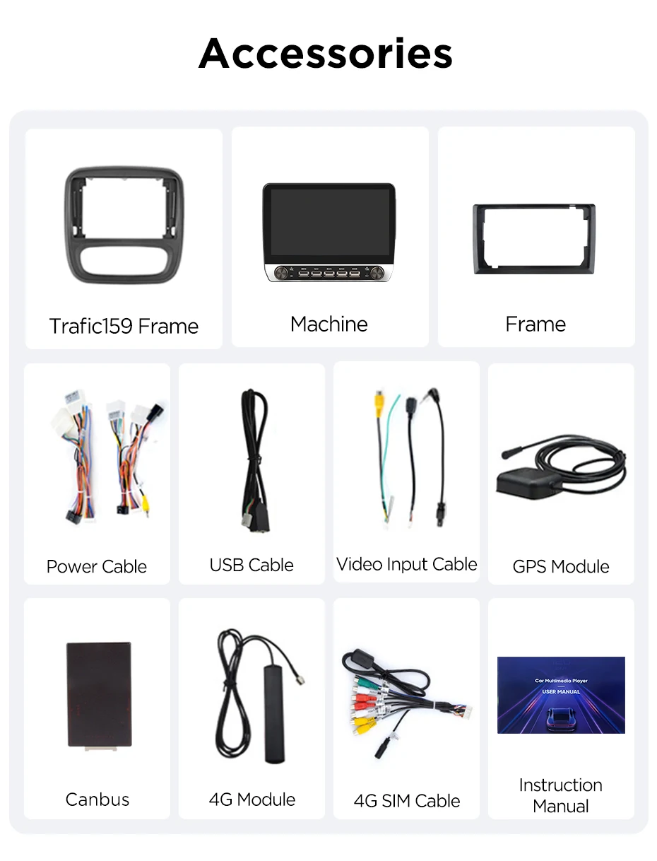 10,1" Autoradio für Renault Trafic 3 2014-2021 für Vivaro B 2014-2018, kabelloses CarPlay, Android Auto, Head Unit, IPS-Touchscreen mit physischen Tasten, DSP, GPS-Navigation, RDS, BT, SWC, Plug-and-Play, 2DIN-Multimedia-Player mit zwei physischen Knöpfen. – Detail 28