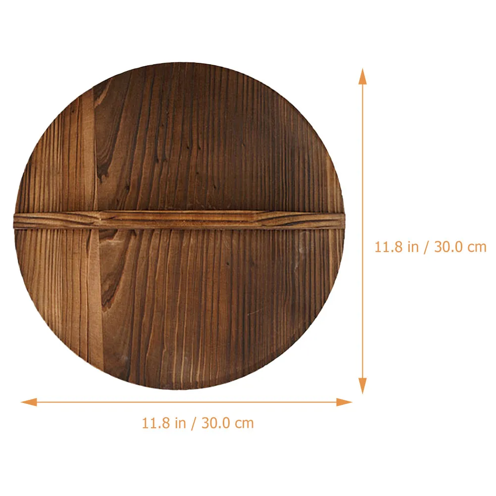 Wooden Wok Lid Tenon Joint Design Anti Splash Moisture Proof Corrosion Resistant Kitchen Pot Cover