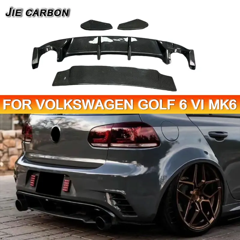 

For Volkswagen VW GOLF 6 VI MK6 GTI Carbon Fiber Car Spoiler Rear Trunk Lip spoiler boot lip spoiler wing Up Body kit 2009-2013