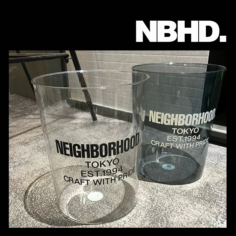 Nbhd-ハイエンドの透明なゴミ箱、シンプルな紙のバスケット、大容量、ホームオフィス、寝室、リビングルーム