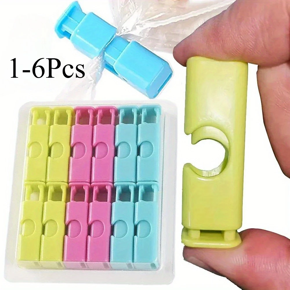 2-12Pcs Portable Kitchen Storage Food Snack Seal Sealing Bag Clips Sealer Clamp Plastic Tool Kitchen Accessories Food BagClipsia