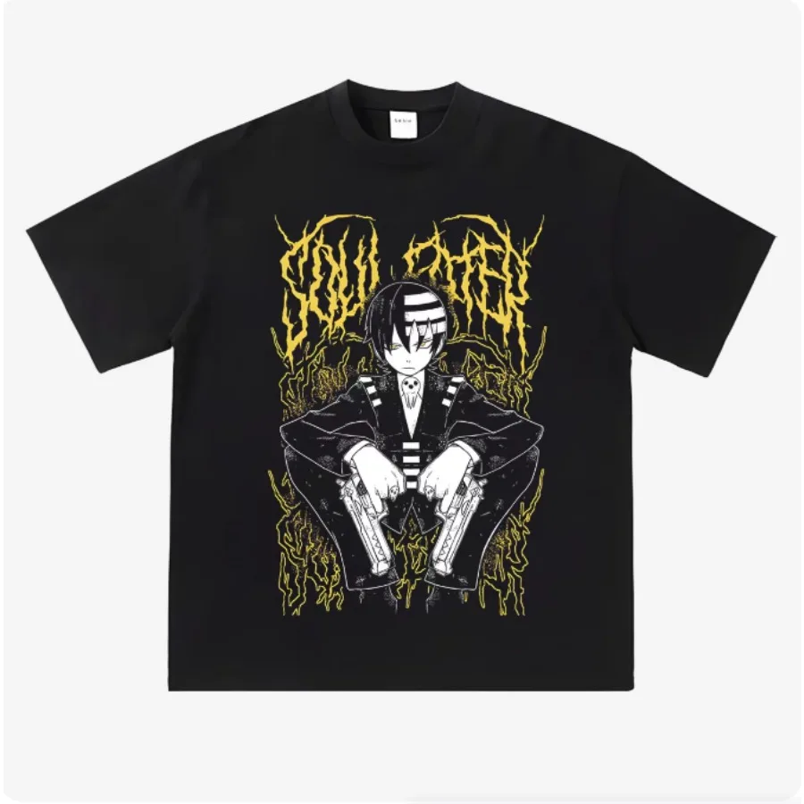 Anime Soul Eater Death The Kid Cosplay Short Sleeve T Shirt Women Men Harajuku Aesthetic Graphics Tshirt Cotton Tees Streetwear