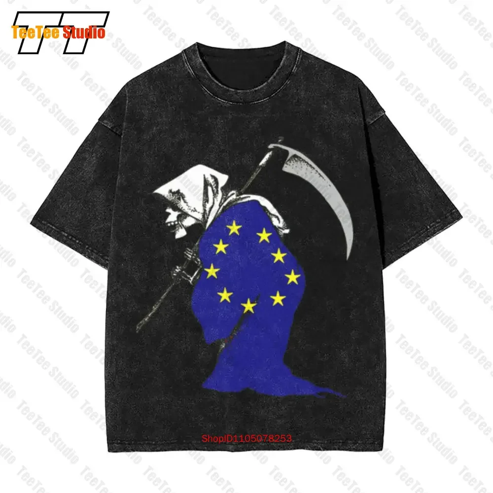 No Eu Bretix Brexit Anti European Union Death Stop Vintage Oversized T-Shirt 3SUE