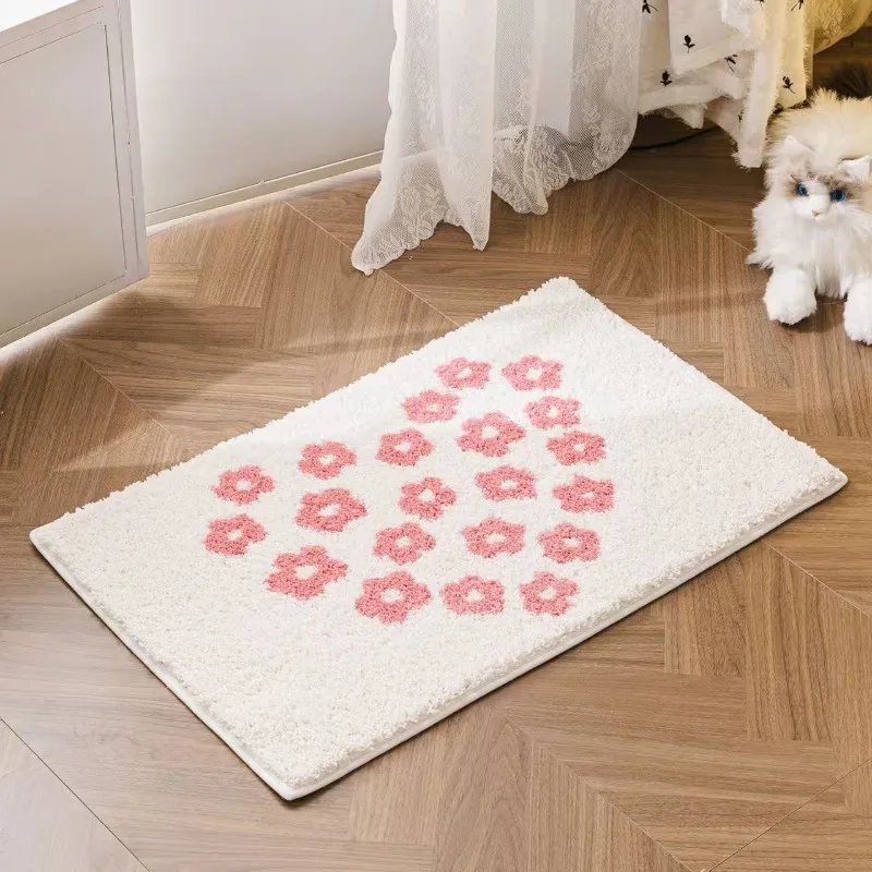 

Коврик для ванной из искусственного кашемира, впитывающий влагу, для туалета и входной двери, домашний коврик для ног