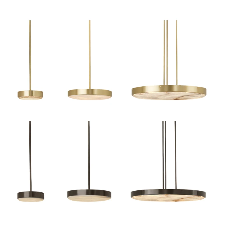 

Illuminate Your Foyer Or Dining Room With Our Round 5cm Ultra Thin Marble LED 2025 Chandelier Dimming Function Alabaster