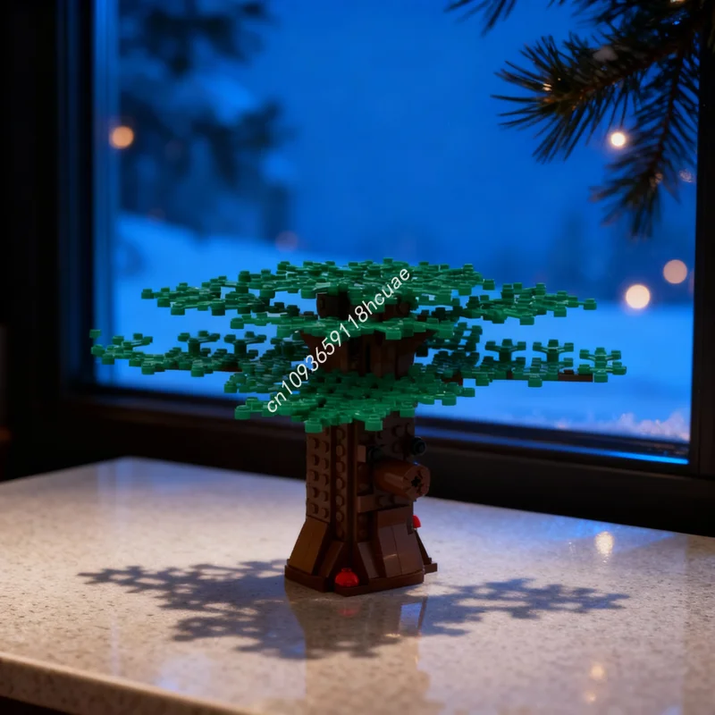 330 Pezzi MOC Modello di Albero delle Fiabe, Blocchi da Costruzione, Giocattoli da Assemblare, Architettura Creativa Fai-da-Te, Regalo di Natale Educativo per Bambini