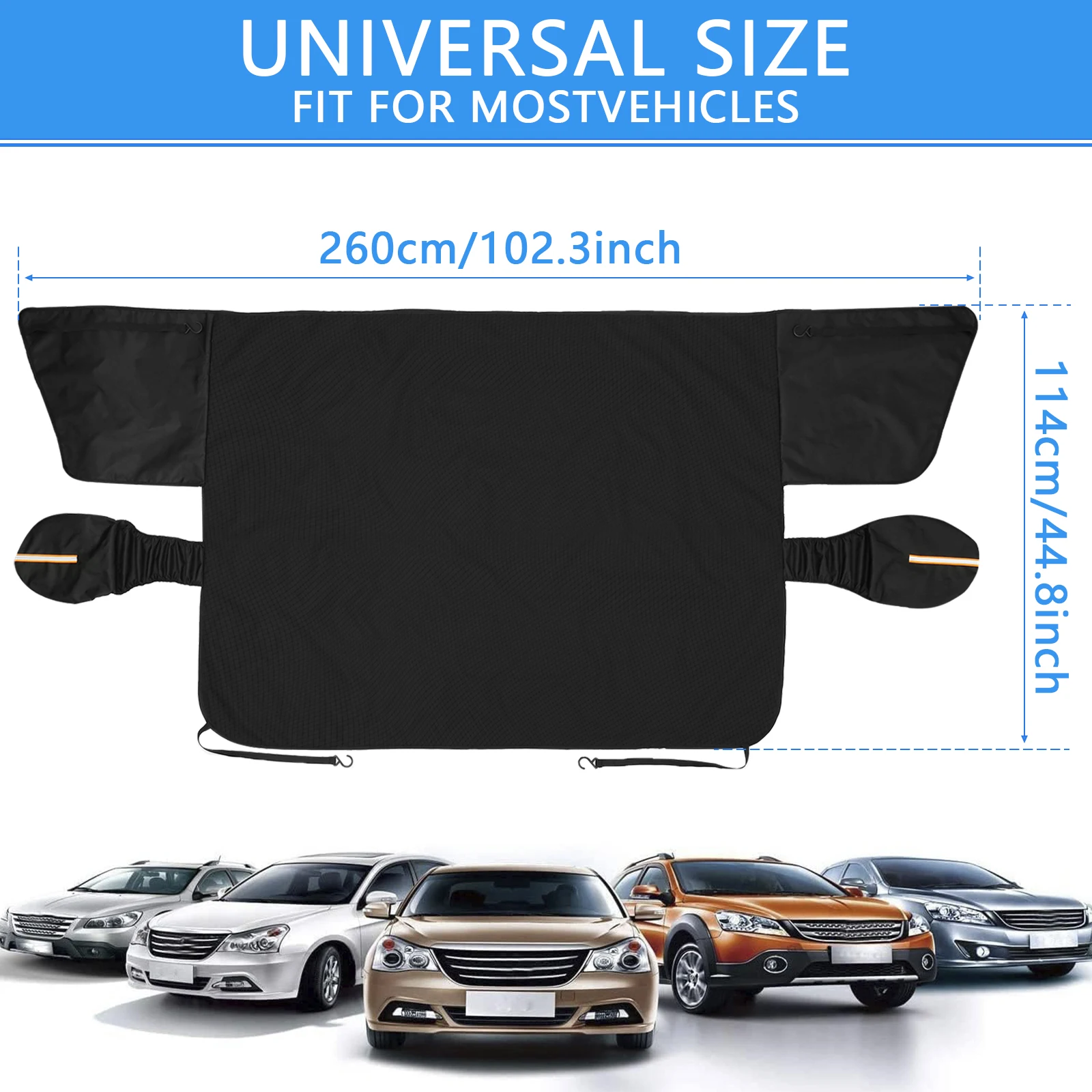 Anti Freeze Car Protector Cover Anti-snow Anti-rain Magnetic Thickened Half Semi Car Windscreen Covers Foldable Dust Sun Frost