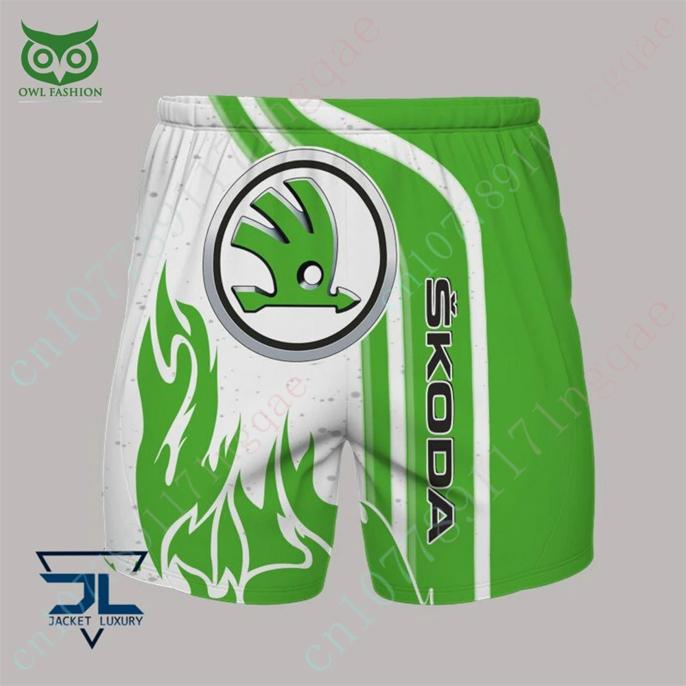 Skoda Shorts Summer Luxury Male Shorts Hip Hop Men's Women Shorts Casual Running Pants Big Size Shorts For Men's Clothing