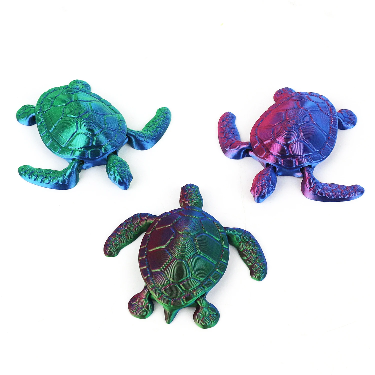 3D printed turtle with movable joints, creative decompression toy, fish tank, landscape decoration and ornaments