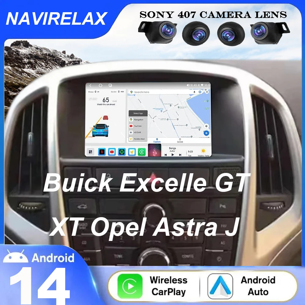 

Автомагнитола Carplay на Android 14 для Buick Excelle GT XT Opel Astra J 2011 2012 2013 2014