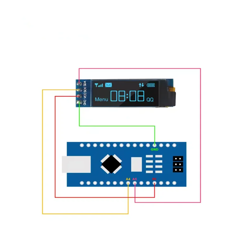1-10pcs módulo de exibição OLED de 0,91 polegadas branco/azul OLED 128X32 LCD LED Display SSD1306 12832 0,91 IIC i2C Comunicar para ardunio