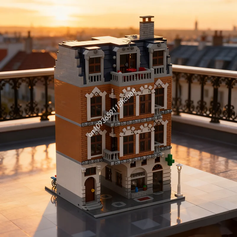 

3954pcs MOC Old Town Pharmacy Modulared Model Building Blocks Architecture Toys DIY Education Christmas Gifts Kids Birthday