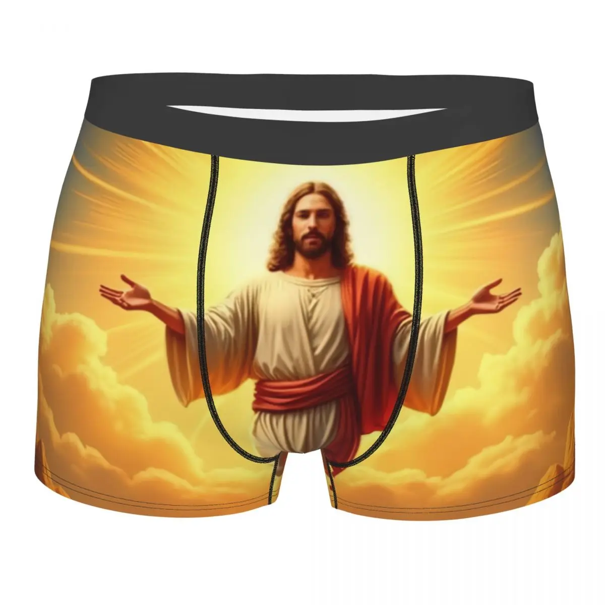 

Custom Sexy Religious Jesus Christ Boxers Shorts Panties Men's Underpants Breathable Briefs Underwear