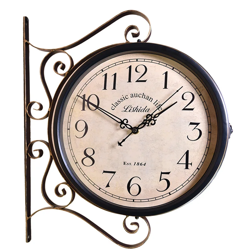 ZML silent double-sided clock, personalized and creative double-sided clock