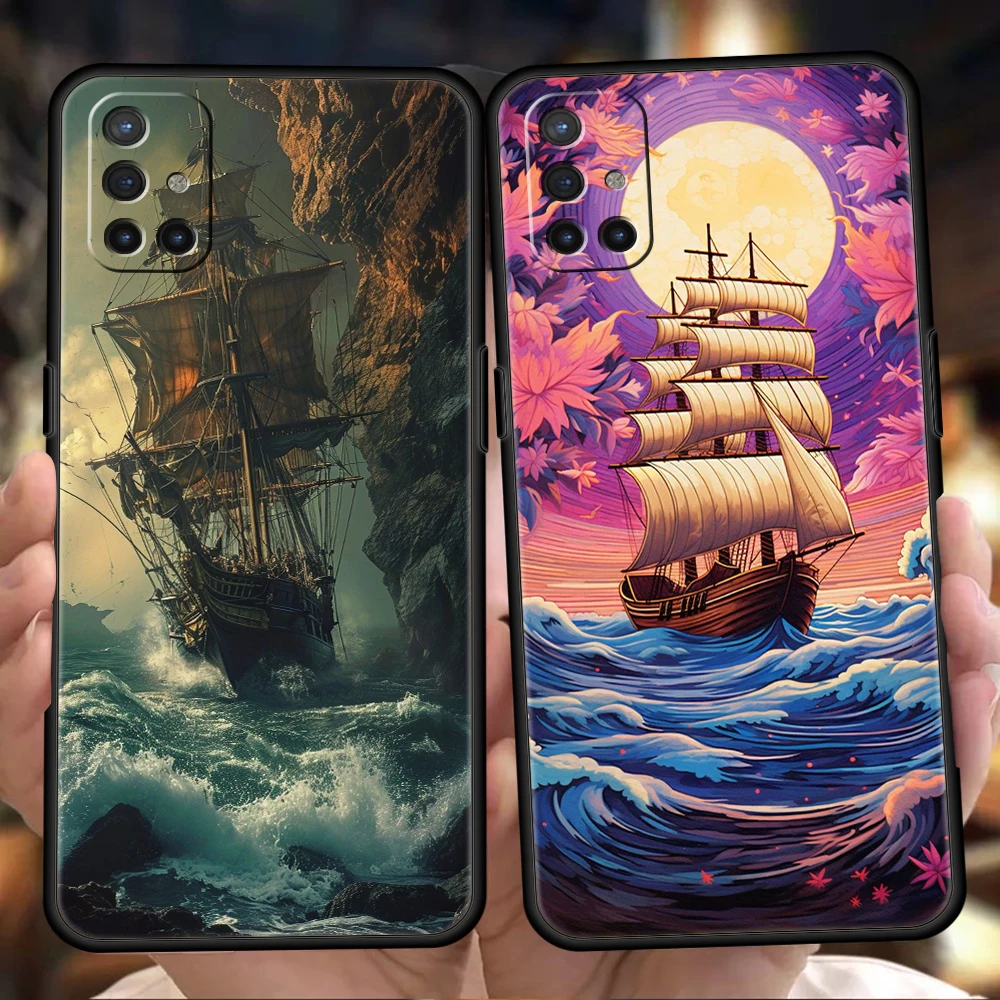 Funda de teléfono para Oneplus 13R 12R 10T 11 R10 Nord N200 N30 N10 10 9 9R 9RT CE 2 3 Pro Lite 5G cubierta suave de TPU Fundas de olas de mar