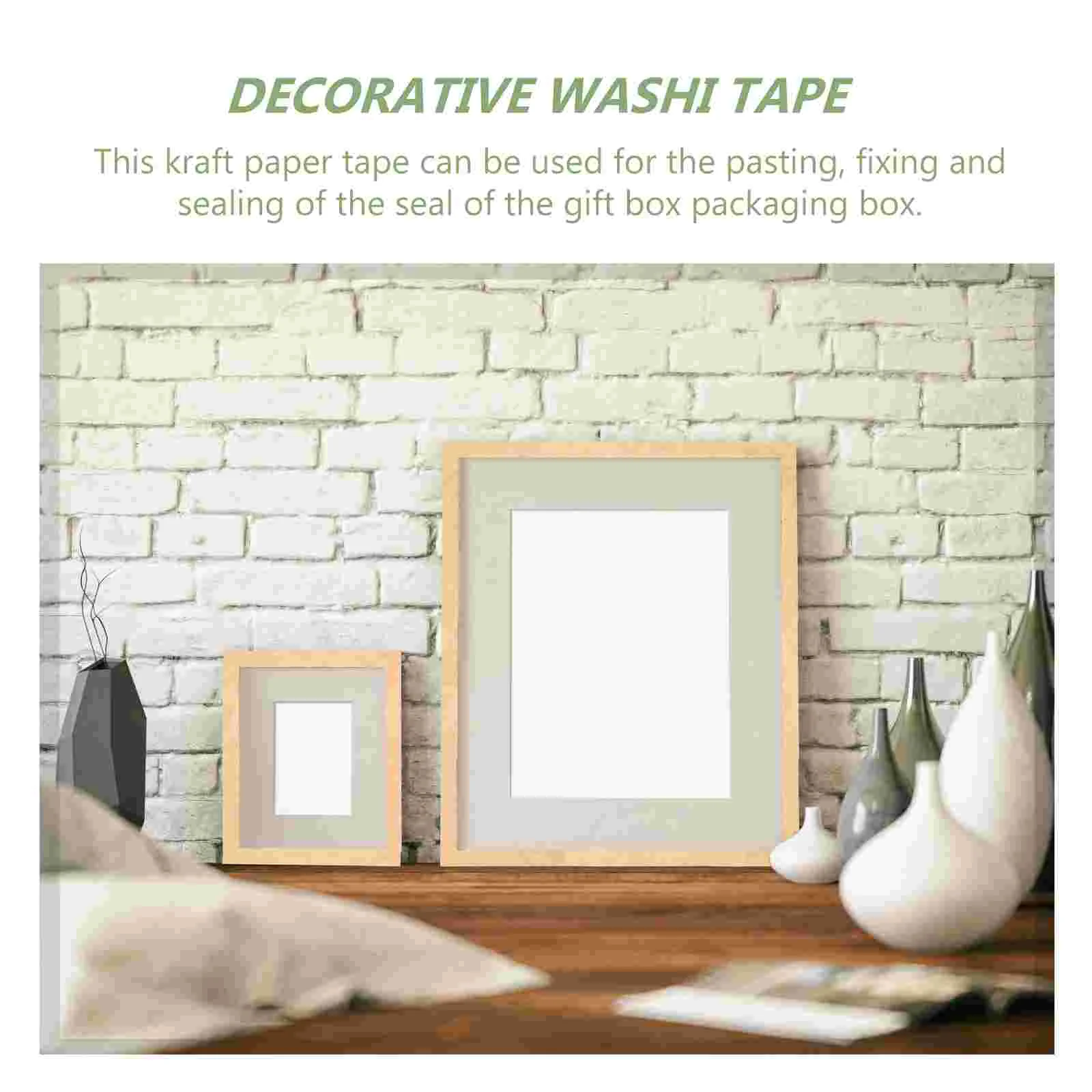 5 uds cinta de papel Kraft cintas de embalaje de sellado cajas engomadas adhesivo conducto fuerte escritorio sin agua